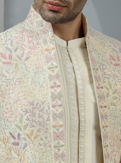 Cream Embroidered Jodhpuri Suit | TULA