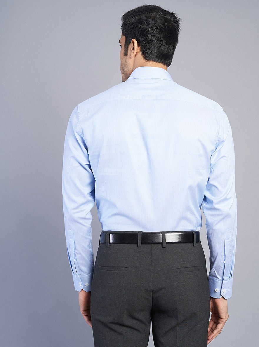 Light Blue Solid Regular Fit Formal Shirt | JadeBlue