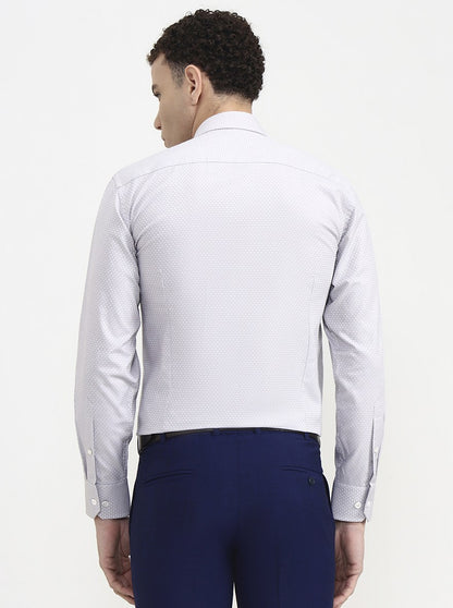 Light Grey Solid Slim Fit Formal Shirt | JadeBlue Super Luxe