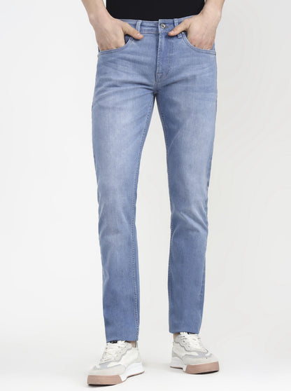 Indigo Blue Washed Slim Fit Jeans | JadeBlue