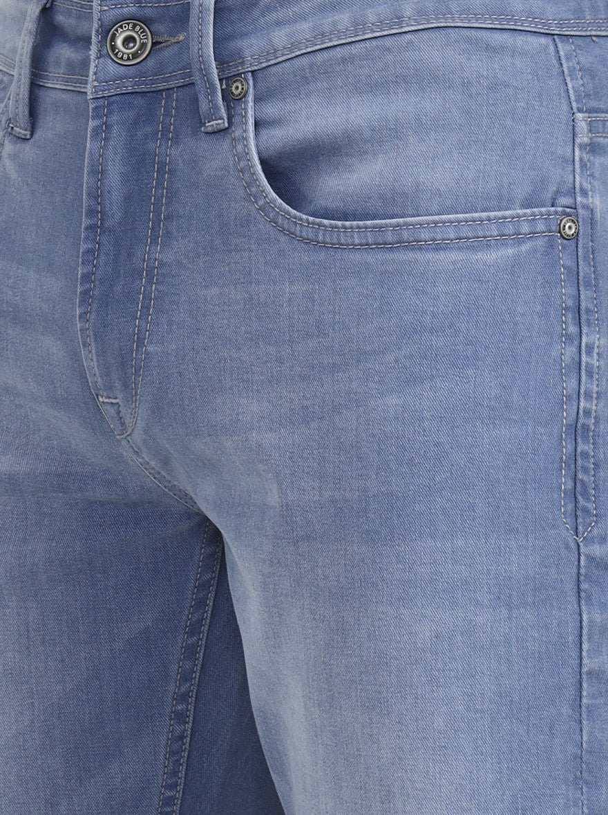 Indigo Blue Washed Slim Fit Jeans | JadeBlue
