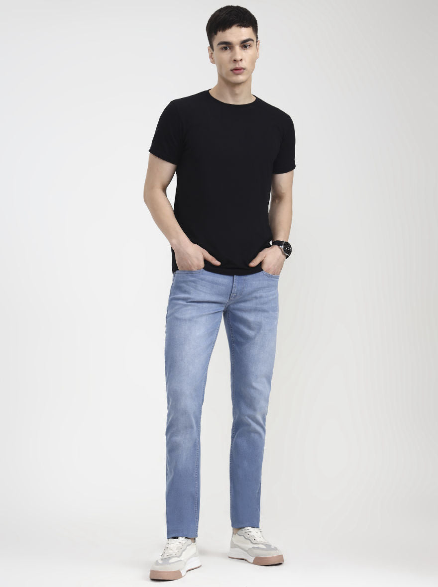 Indigo Blue Washed Slim Fit Jeans | JadeBlue