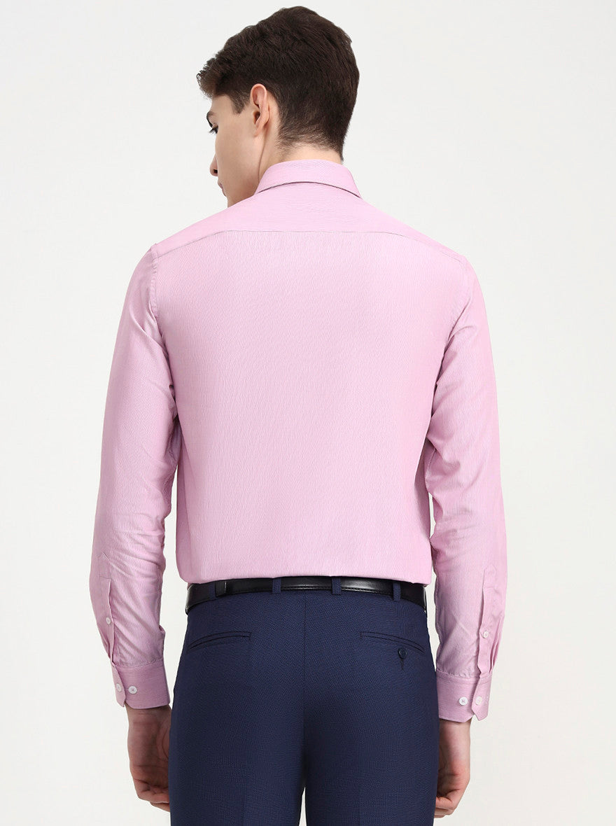 Pink Solid Regular Fit Formal Shirt | JadeBlue