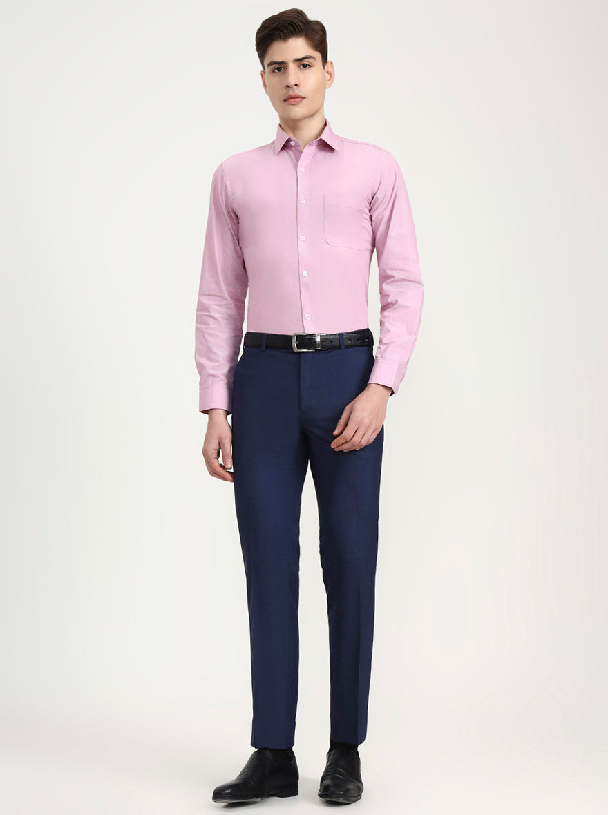 Pink Solid Regular Fit Formal Shirt | JadeBlue
