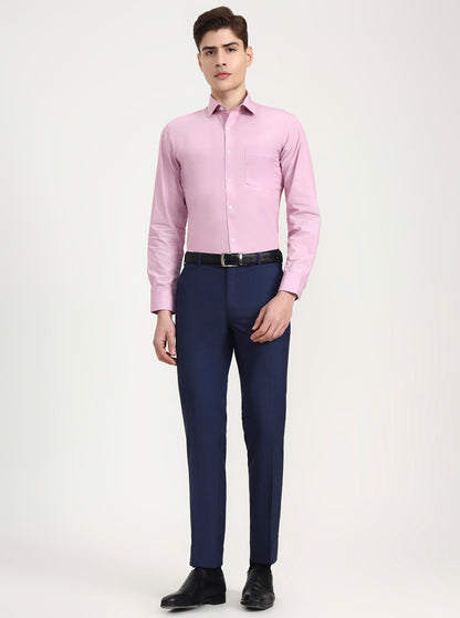 Pink Solid Regular Fit Formal Shirt | JadeBlue