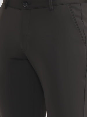 Olive Grey Solid Slim Fit Club Wear Trouser | Wyre