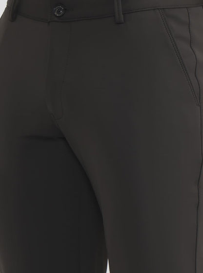 Olive Grey Solid Slim Fit Club Wear Trouser | Wyre