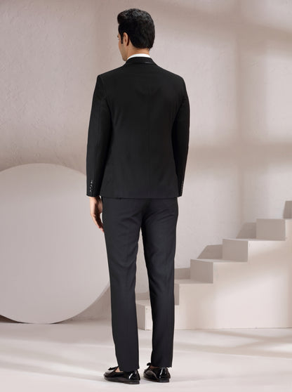 Black Printed Suit | JadeBlue