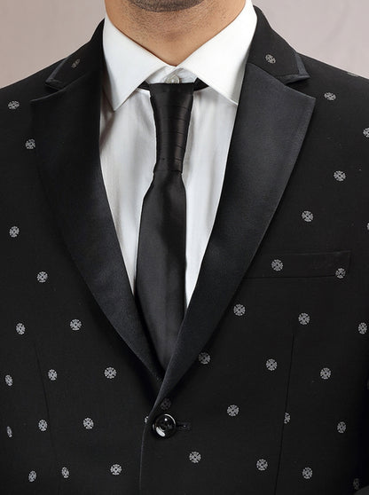 Black Printed Suit | JadeBlue