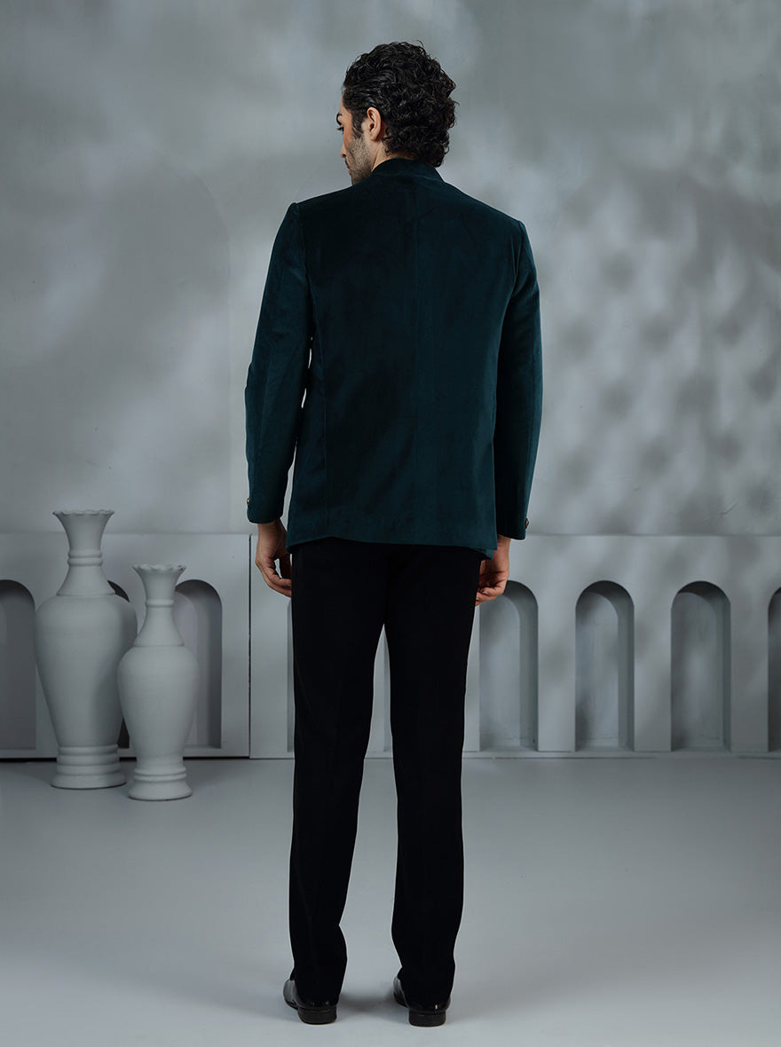 Peacock Green Embroidered Jodhpuri Suit | JB X JB