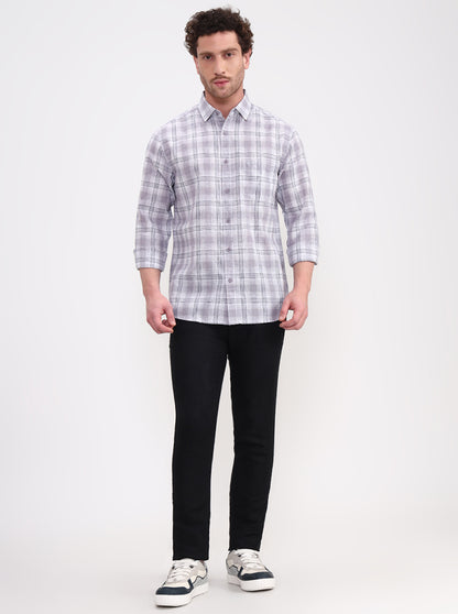Black Solid Uno Fit Casual Trouser | JadeBlue