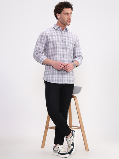 Black Solid Uno Fit Casual Trouser | JadeBlue