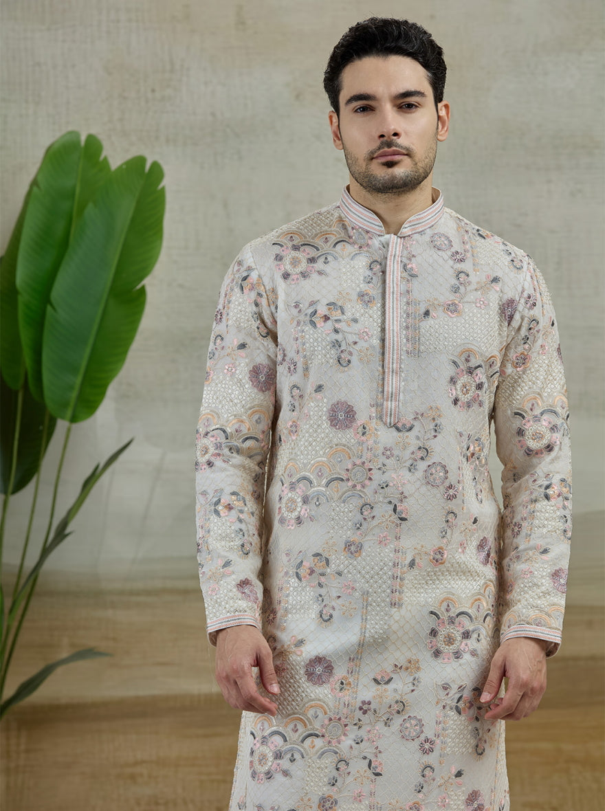 White Embroidered Kurta Pajama | TULA
