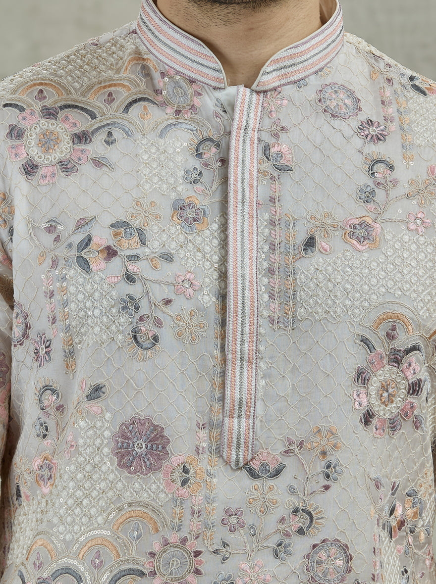 White Embroidered Kurta Pajama | TULA