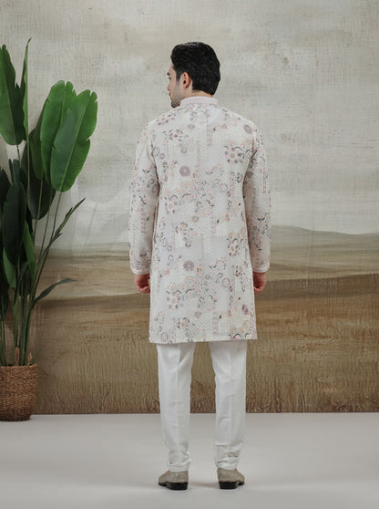 White Embroidered Kurta Pajama | TULA