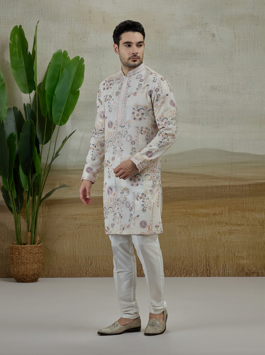 White Embroidered Kurta Pajama | TULA