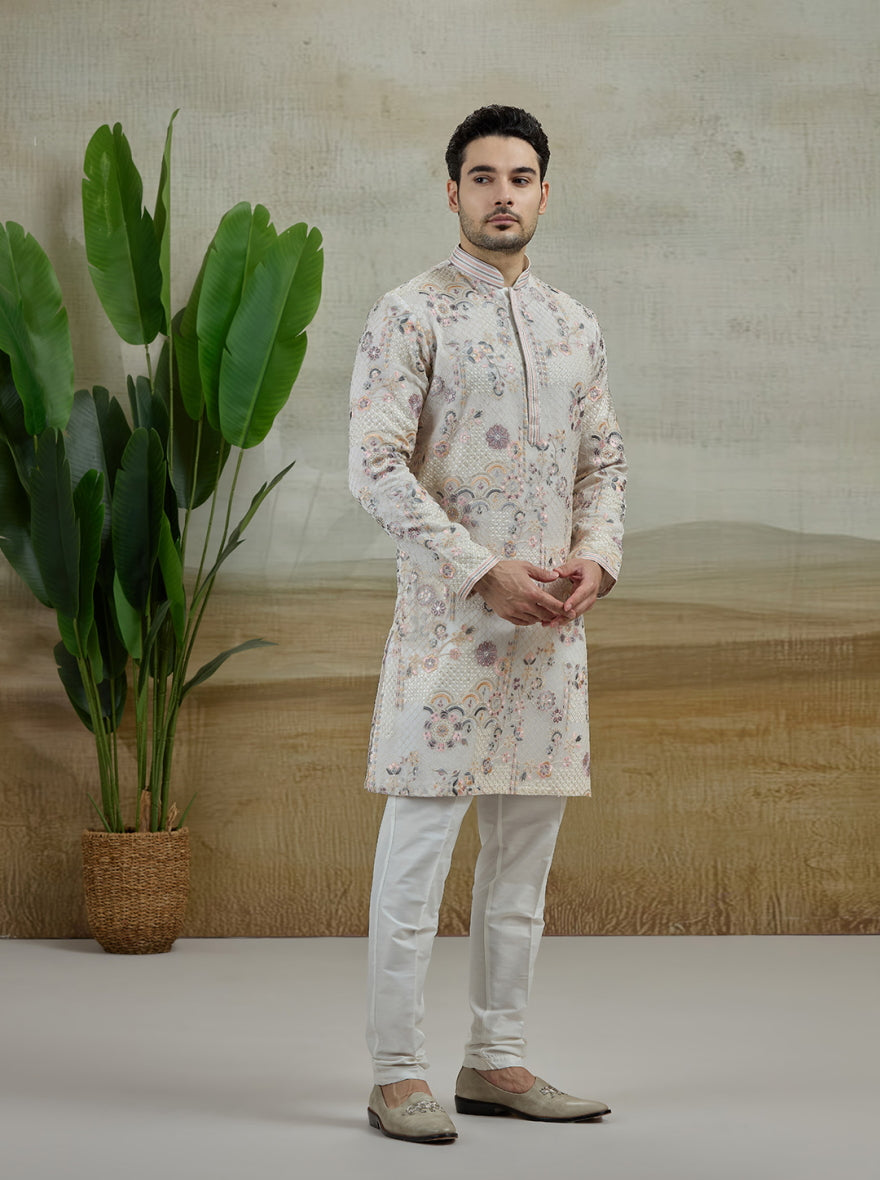 White Embroidered Kurta Pajama | TULA