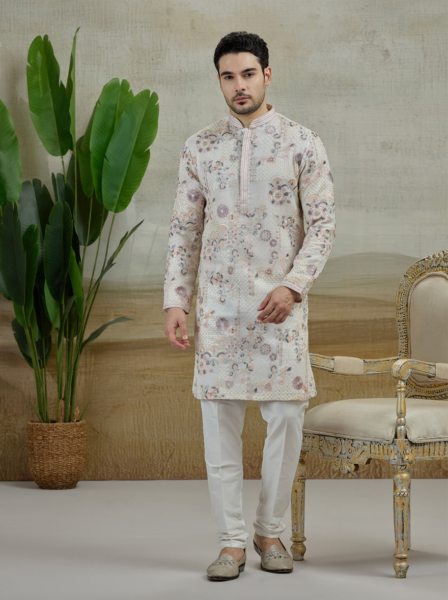 White Embroidered Kurta Pajama | TULA