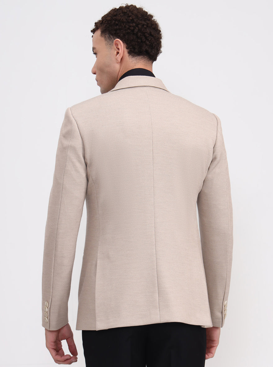 Fawn Solid Regular Fit Blazer | Wyre