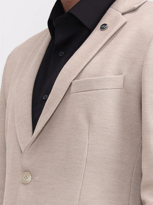 Fawn Solid Regular Fit Blazer | Wyre