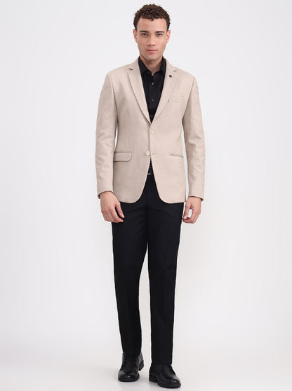 Fawn Solid Regular Fit Blazer | Wyre