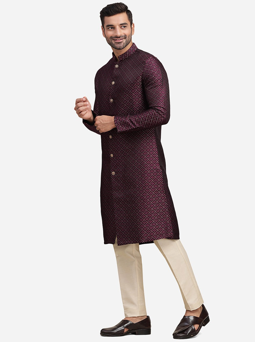Deep Wine Kurta | The Kurta Company