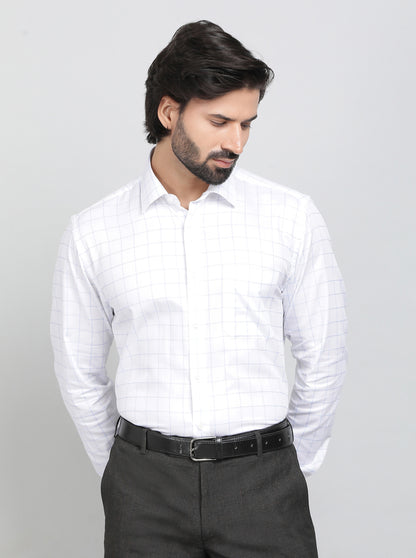 Light Blue Solid Regular Fit Formal Shirt | JadeBlue
