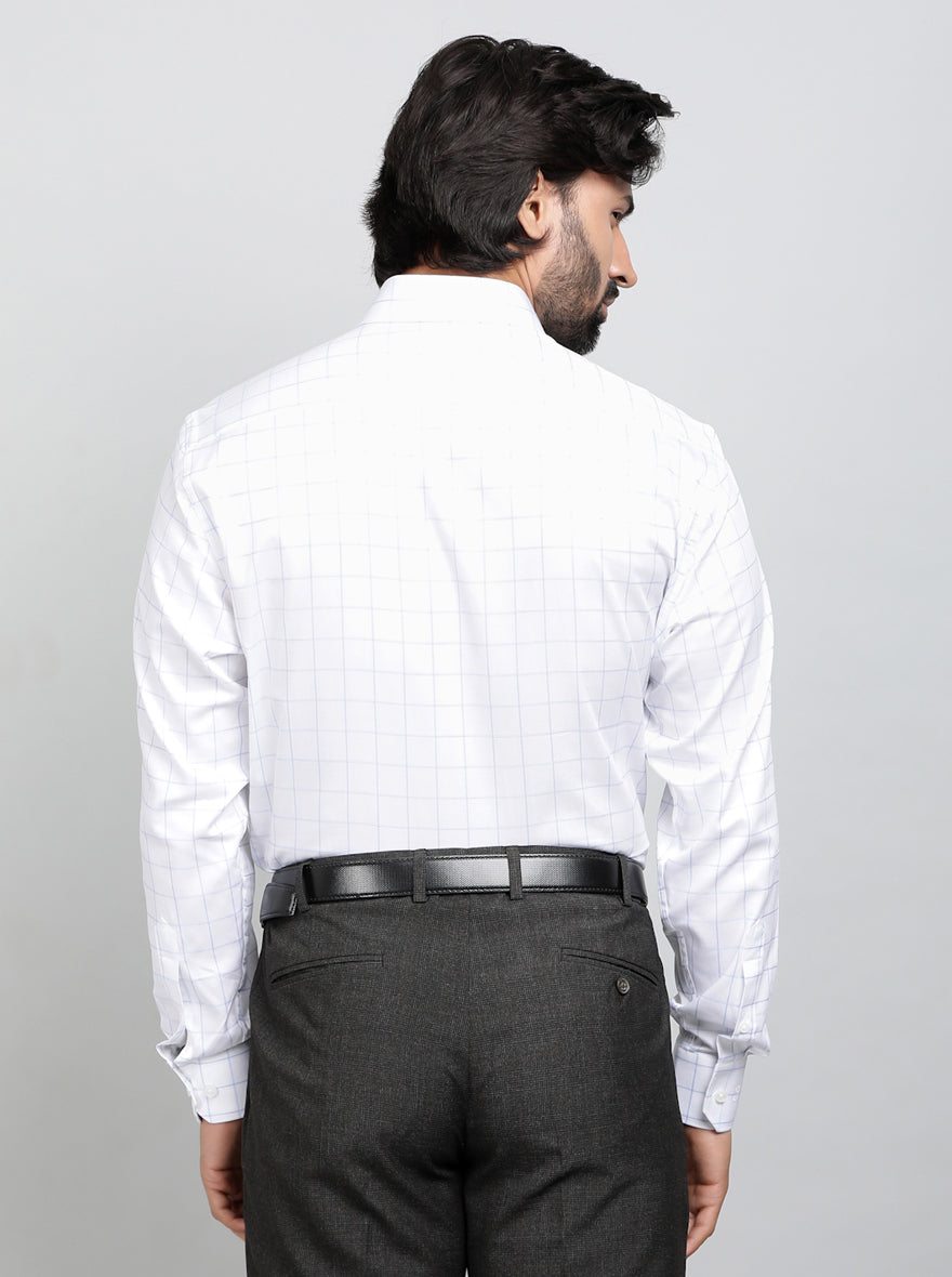Light Blue Solid Regular Fit Formal Shirt | JadeBlue
