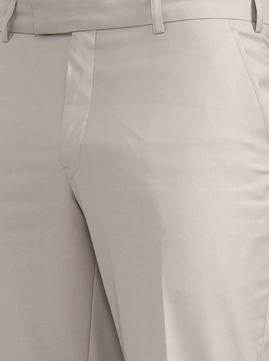 Fawn Solid Regular Fit Formal Trouser | JadeBlue