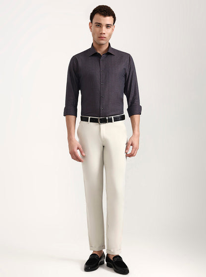 Wine Printed Slim Fit Party Wear Shirt | Wyre