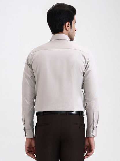 Fawn Solid Regular Fit Formal Shirt | Metal