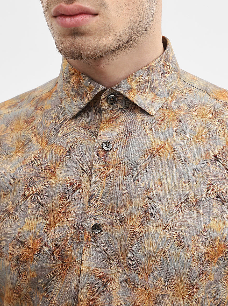 Multicolor Printed Slim Fit Party Wear Shirt | Wyre