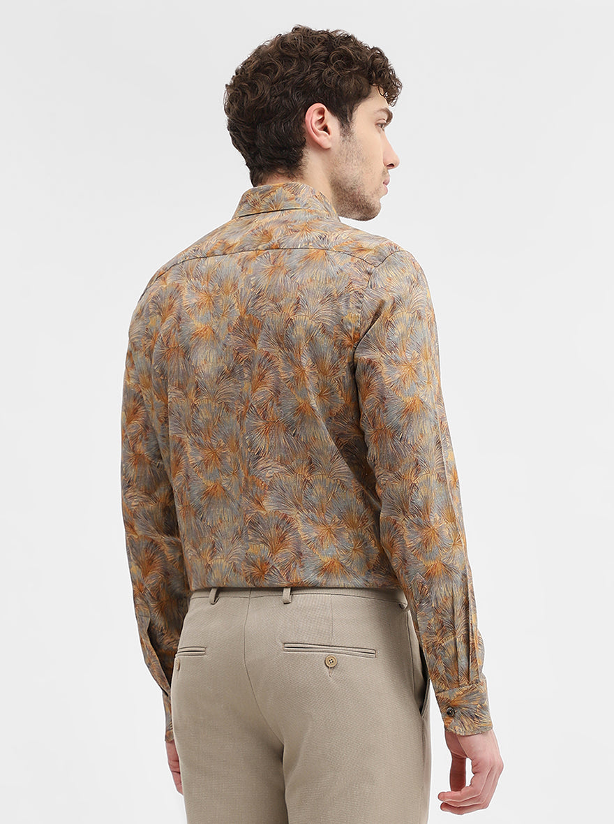 Multicolor Printed Slim Fit Party Wear Shirt | Wyre