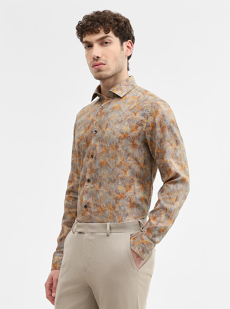 Multicolor Printed Slim Fit Party Wear Shirt | Wyre