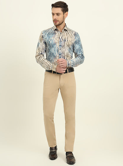 Multicolor Printed Slim Fit Party Wear Shirt | Wyre