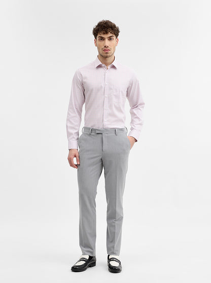 Pink Checked Regular Fit Formal Shirt | JadeBlue