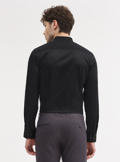 Black Solid Slim Fit Party Wear Shirt | Wyre