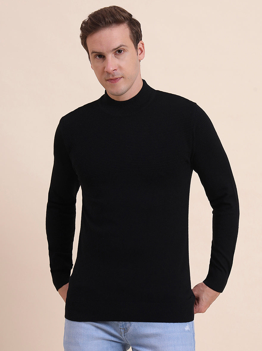 Black Solid Slim Fit T-Shirt | JadeBlue
