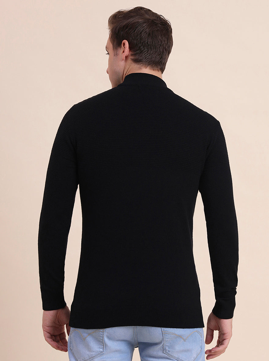 Black Solid Slim Fit T-Shirt | JadeBlue