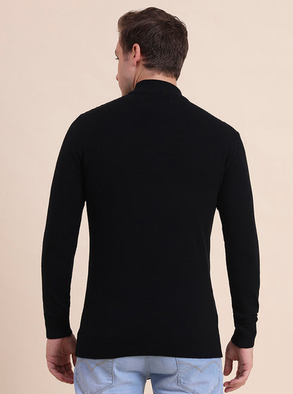 Black Solid Slim Fit T-Shirt | JadeBlue