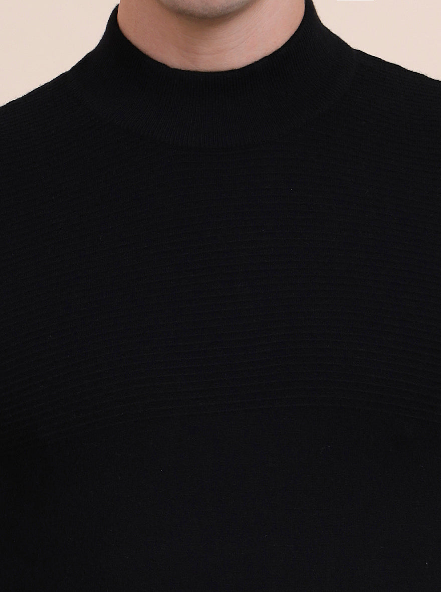 Black Solid Slim Fit T-Shirt | JadeBlue