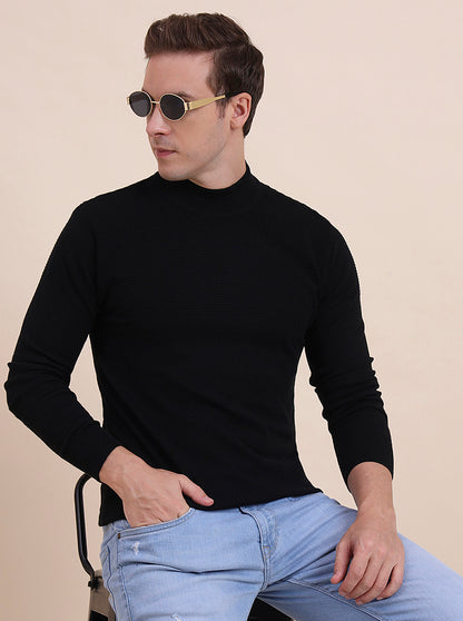 Black Solid Slim Fit T-Shirt | JadeBlue