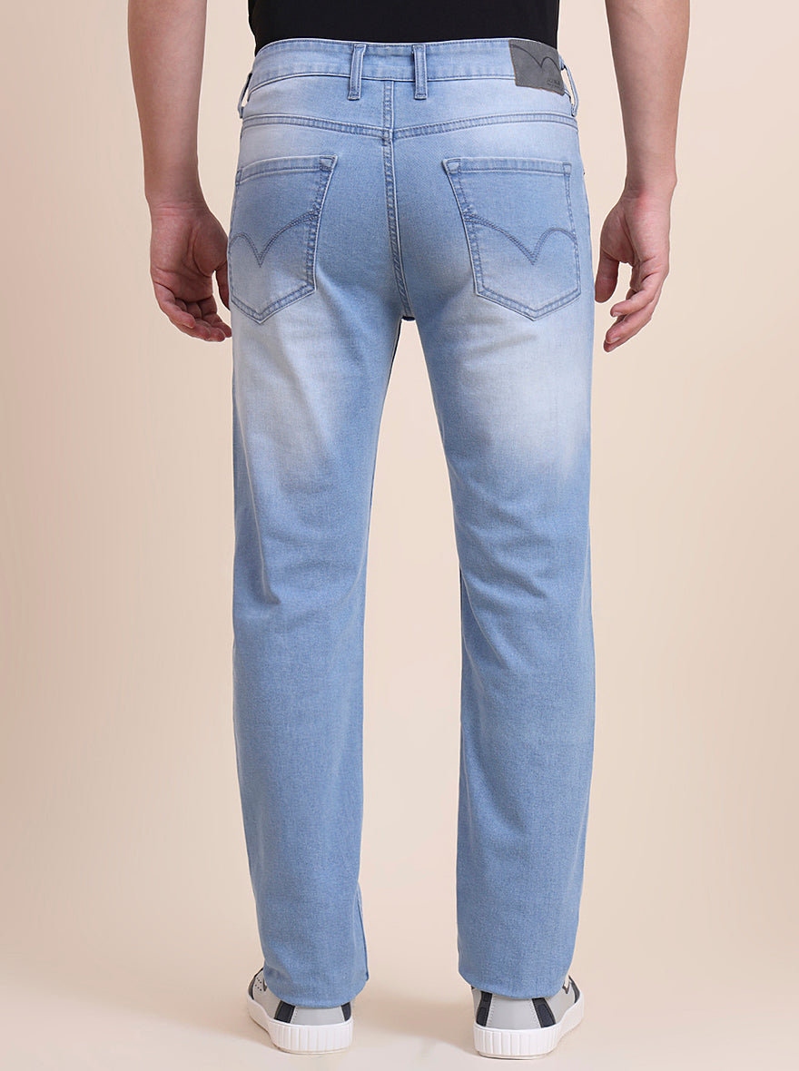 Light Blue Washed Straight Fit Jeans | JadeBlue