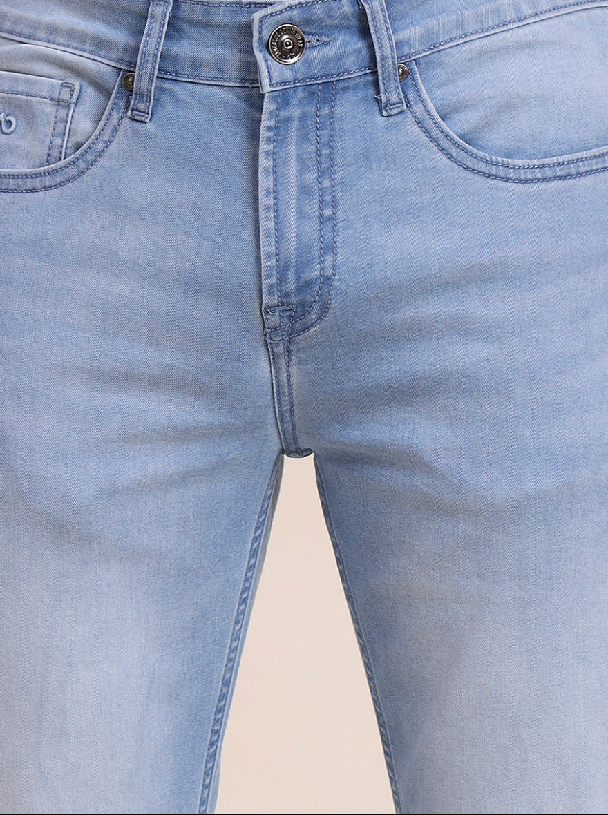 Light Blue Washed Straight Fit Jeans | JadeBlue