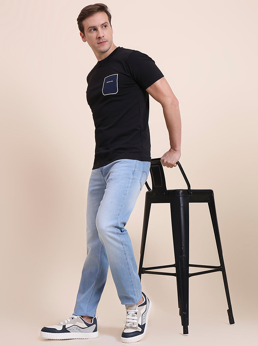 Light Blue Washed Straight Fit Jeans | JadeBlue