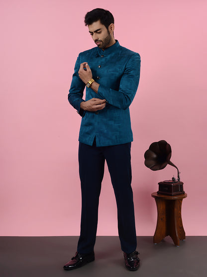 Teal Green Jodhpuri Suit | JadeBlue