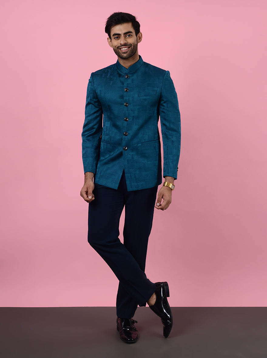 Teal Green Jodhpuri Suit | JadeBlue