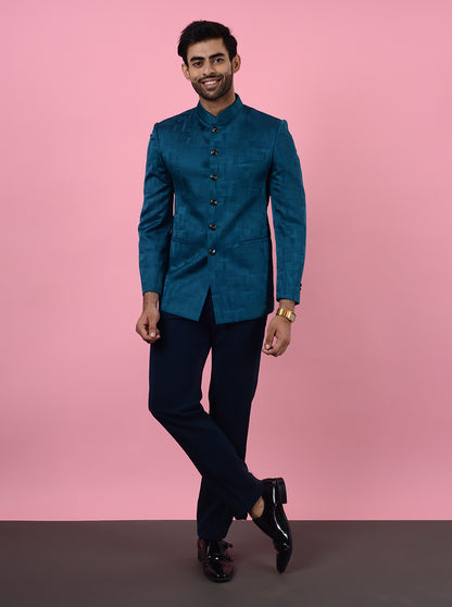 Teal Green Jodhpuri Suit | JadeBlue