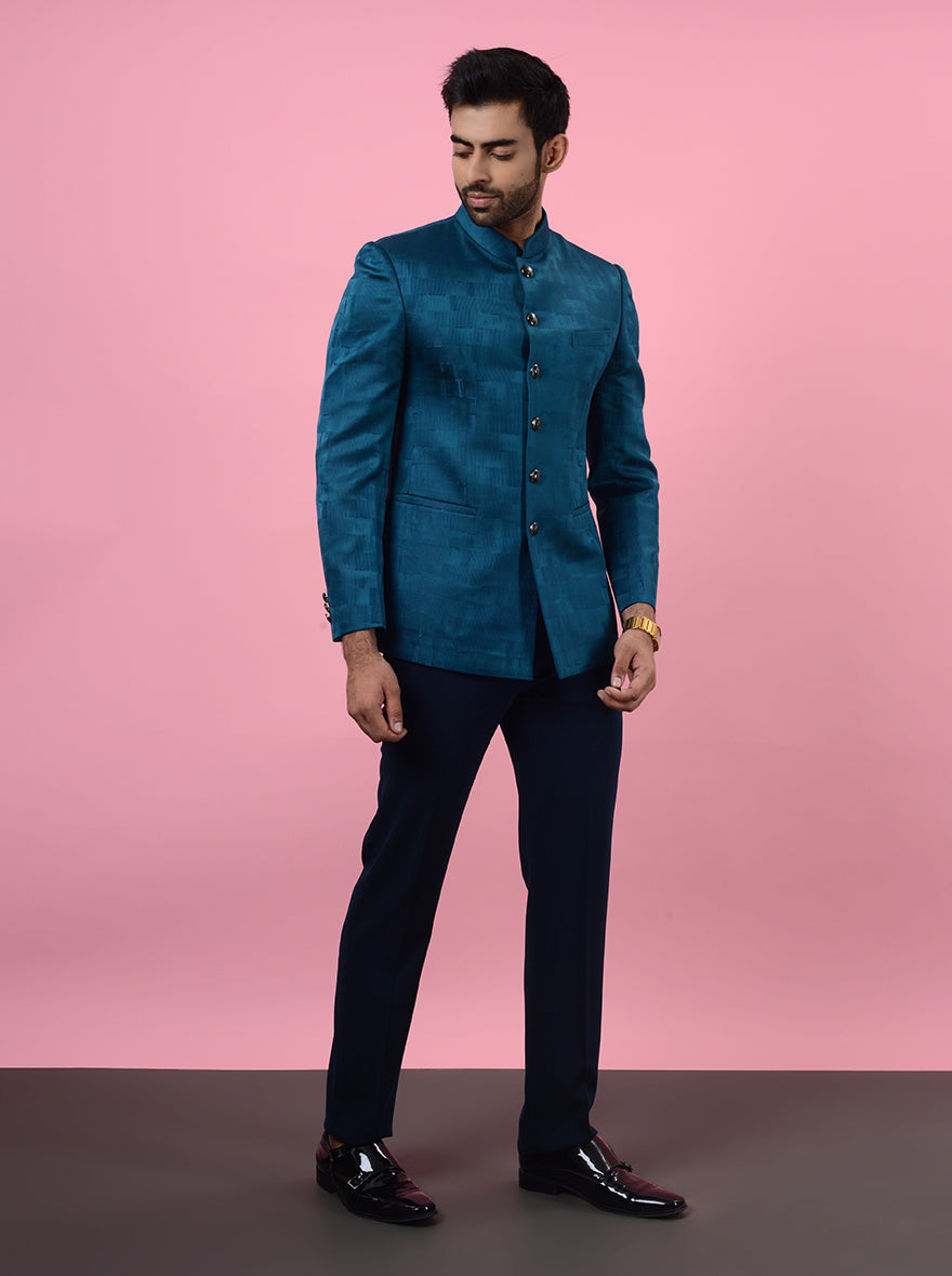 Teal Green Jodhpuri Suit | JadeBlue