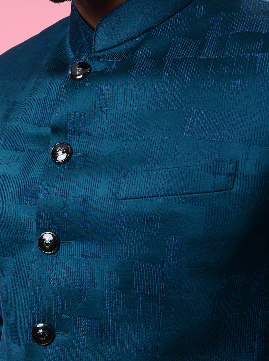 Teal Green Jodhpuri Suit | JadeBlue